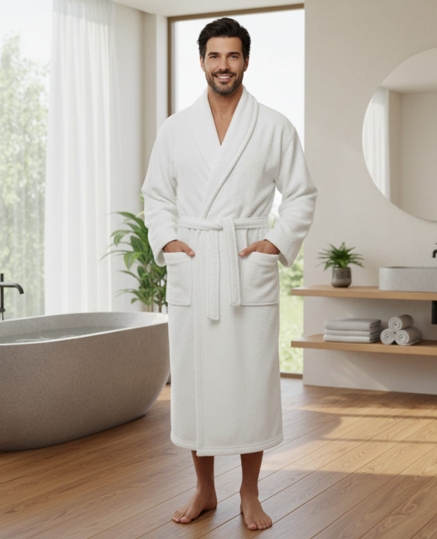 White Men Bathrobe
