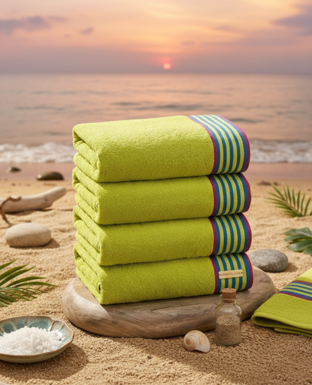 RK SunBloom Luxury Beach Towel Yellow