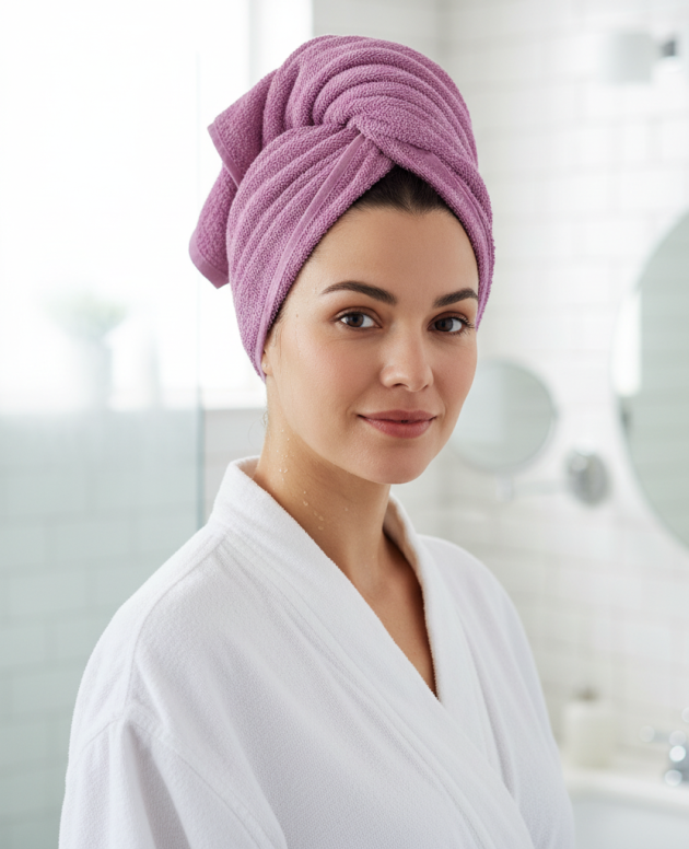 RK Pink Blush Turban Towel