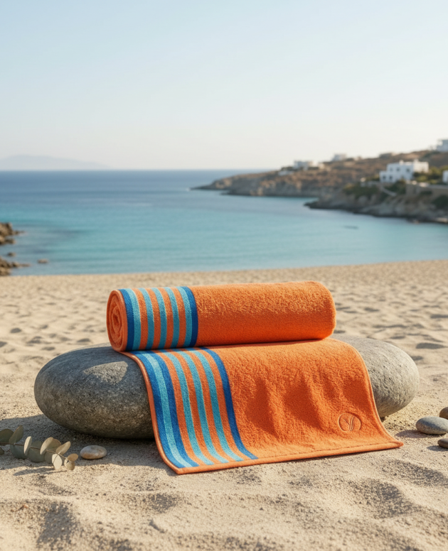 RK SunPetal Luxury Beach Towel Orange