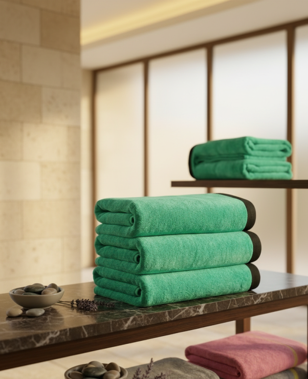 RK MeadowBloom Luxury Beach Towel Green