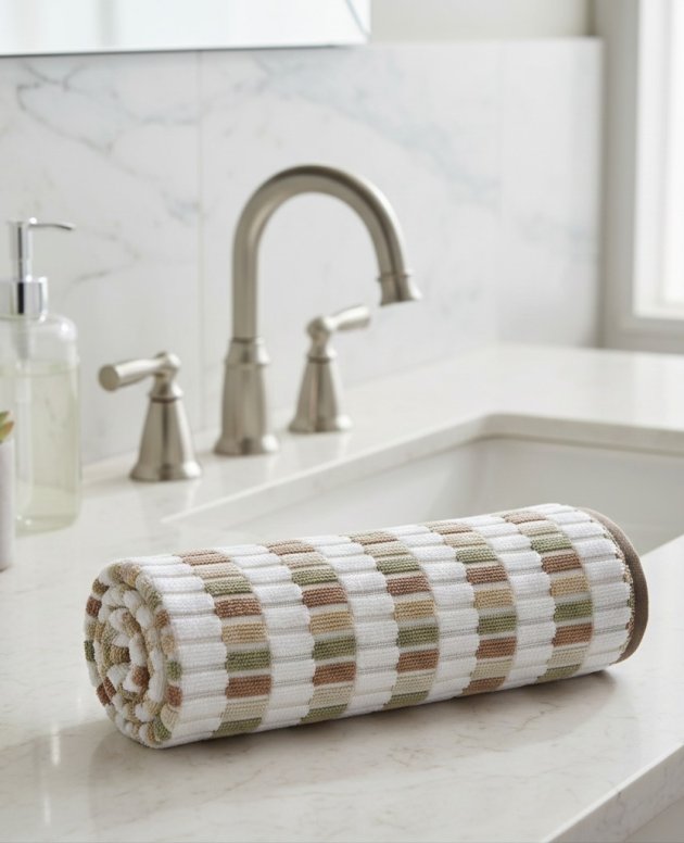 RK WaffleWeave Luxury Bath Towel Sandstone